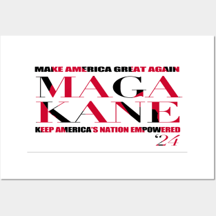 MAGA KANE on White Background Posters and Art